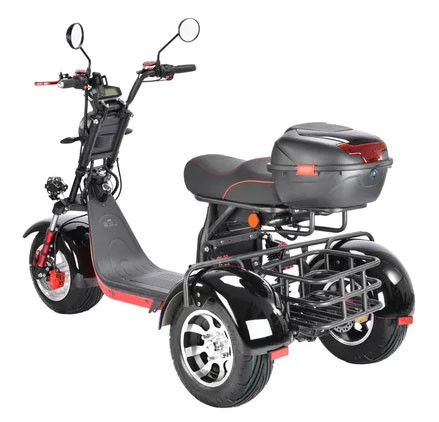 Электроскутер WHITE SIBERIA PRO TRIKE+ 3000W, черный