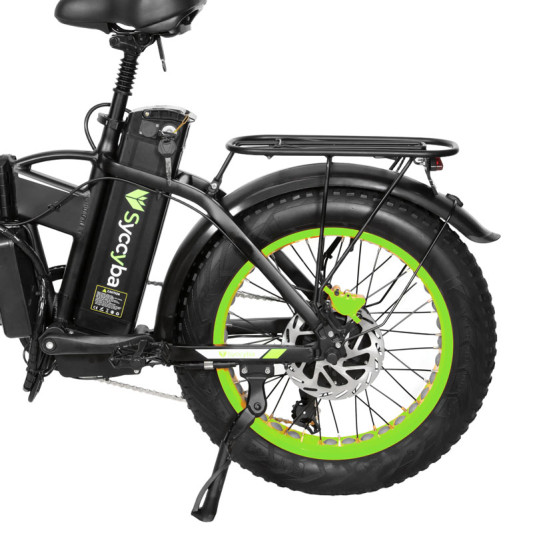 Электровелосипед Syccyba F10 Зеленые колеса