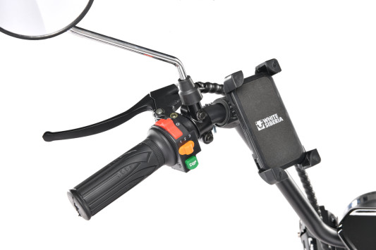 Электроскутер WHITE SIBERIA MINI R 1200W, черный